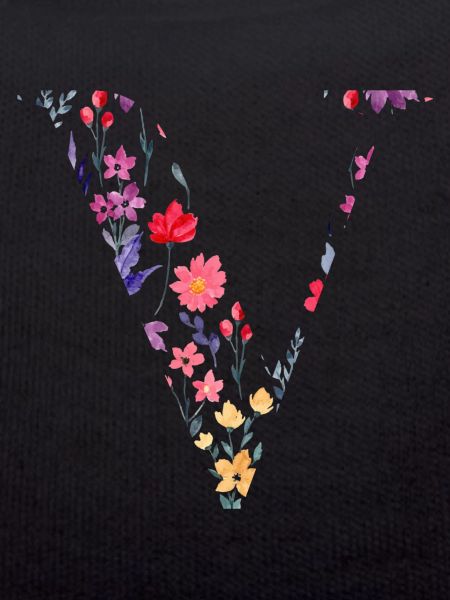 Personalisierter Blumenbuchstabe V - Geschenkidee
