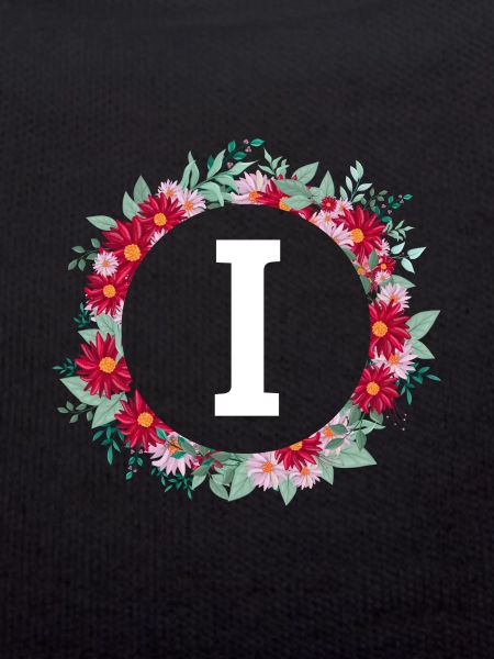 Buchstabe i Blumenkrone