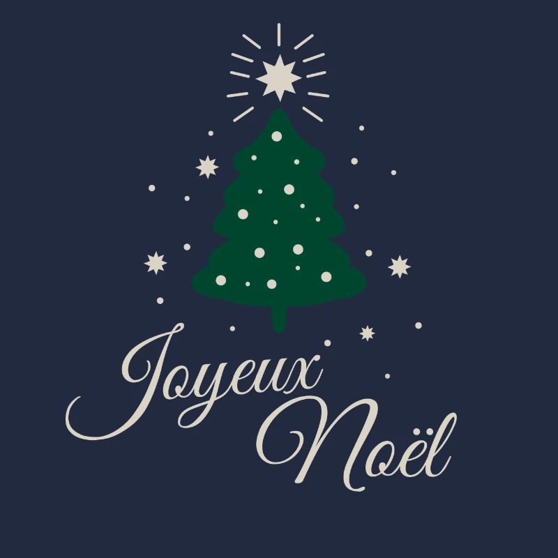 Minimalist fir tree with refined silver text