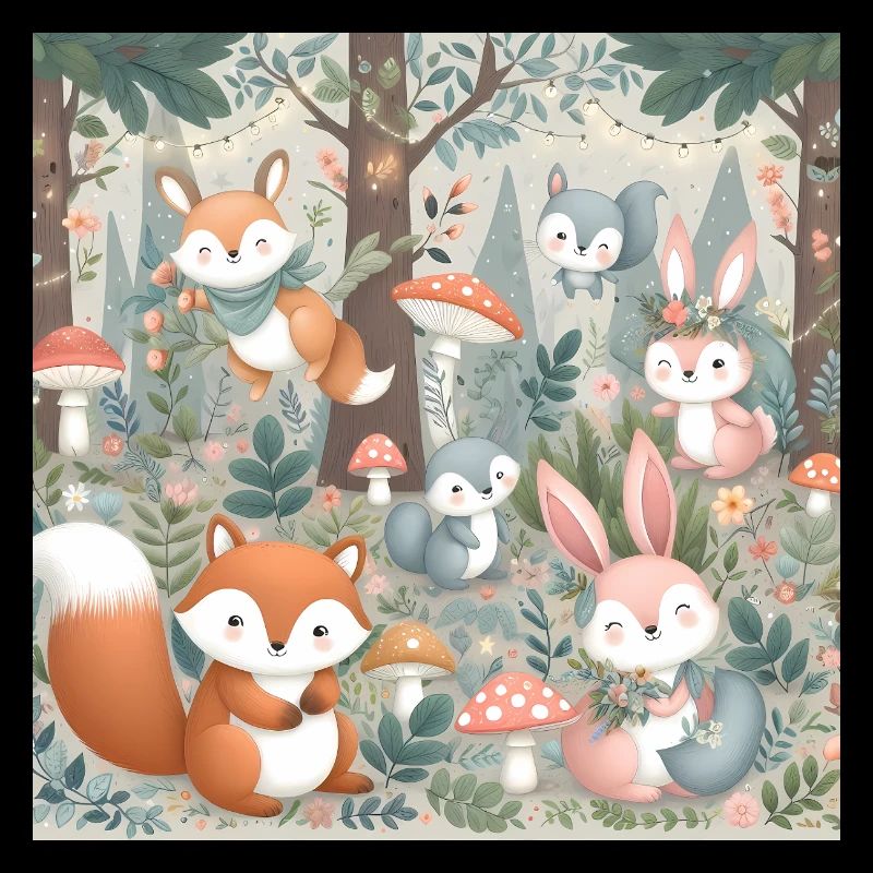 Whimsical Forest Friends: A Magical Gathering