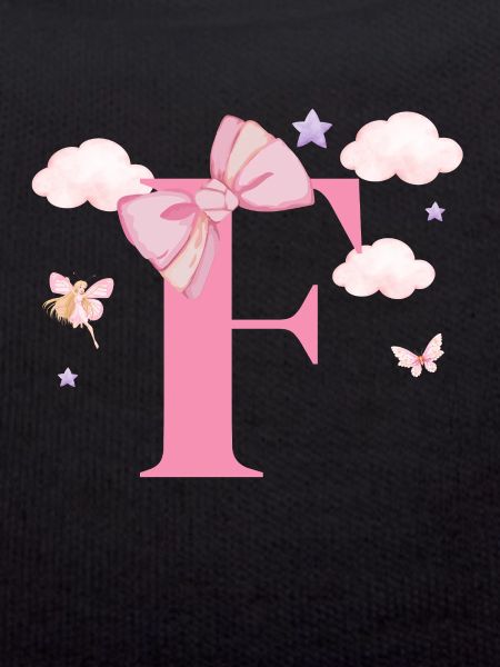 Letter f pink clouds