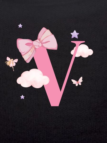 Letter v pink clouds