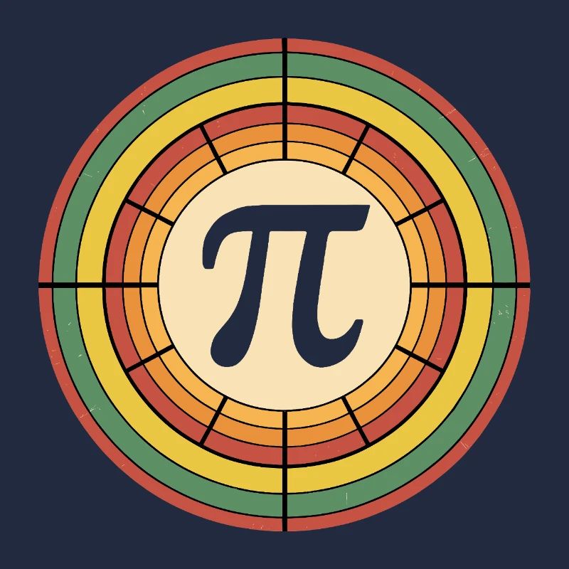 Retro Style Pi Tag Geometrische Musterkunst