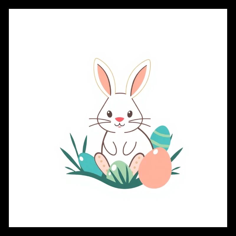 Fröhlicher Hase & Ei-Überraschung