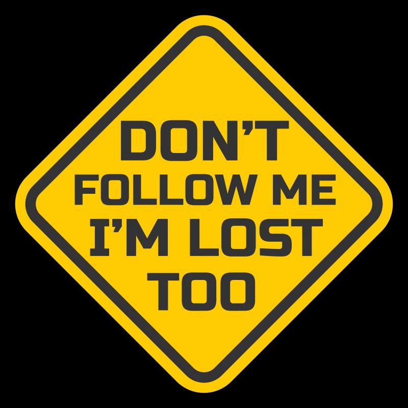 DON'T FOLLOW ME, I'M LOST TOO