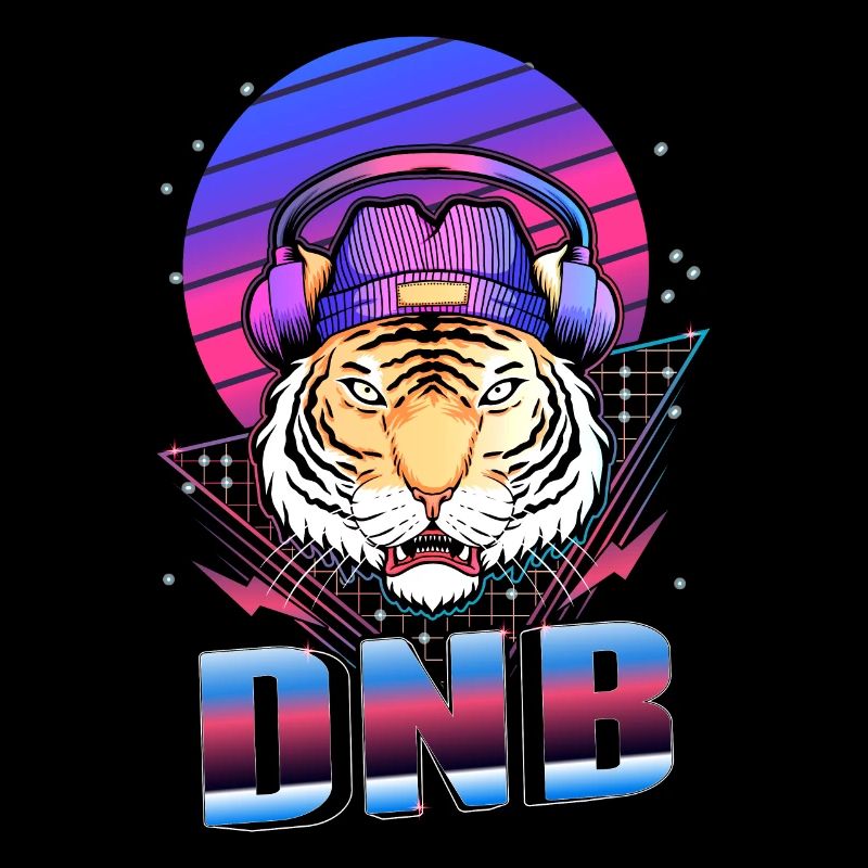 Drum Basse Tigre Musique électronique Vaporwave