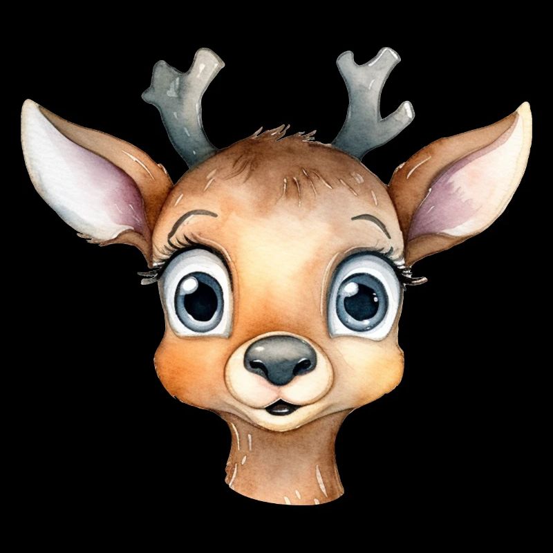Dessin à l’aquarelle de cerf
