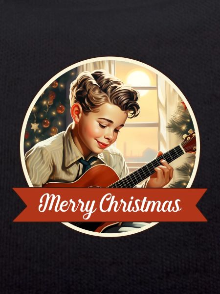 Junge spielt ein Weihnachtslied
