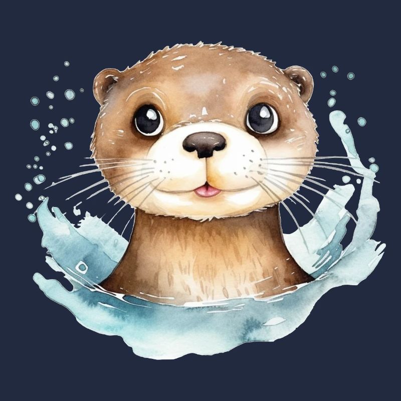 Otter Watercolor Drawing