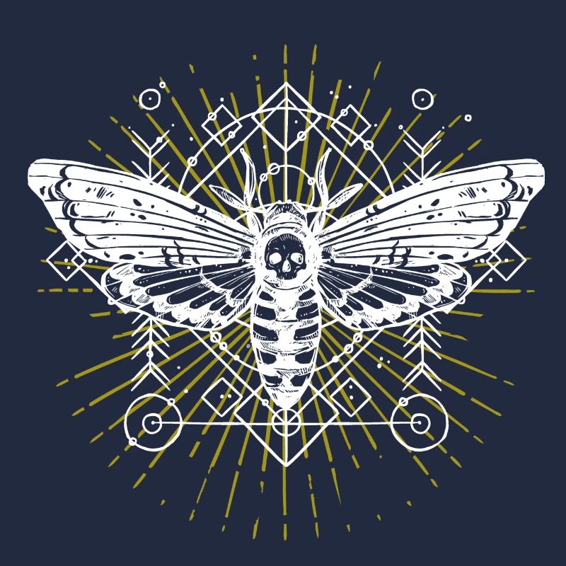 Motte Motten Moth Mondphasen Gothic Geschenkidee