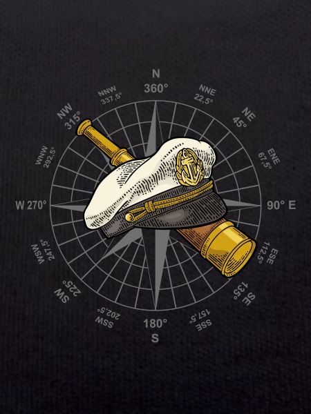 Compass captain's cap telescope