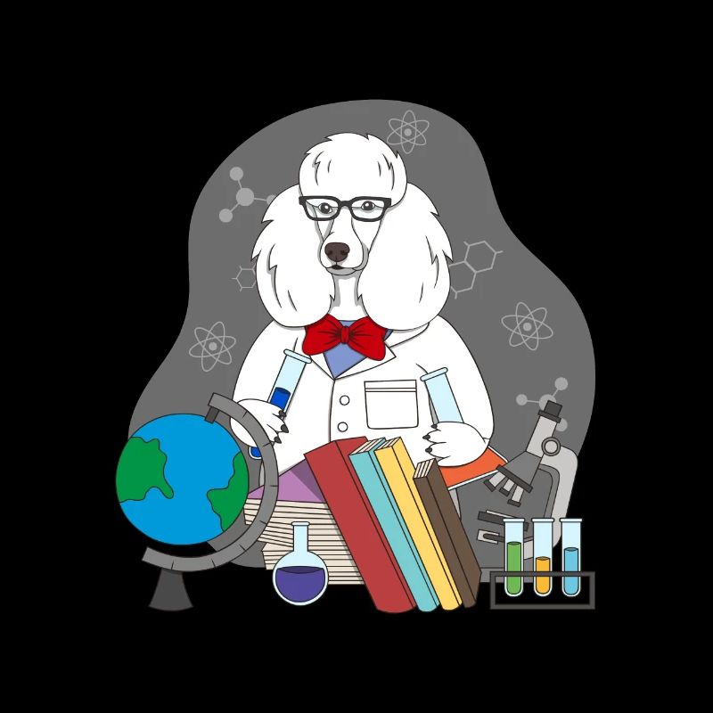 Pudel Wissenschaftler