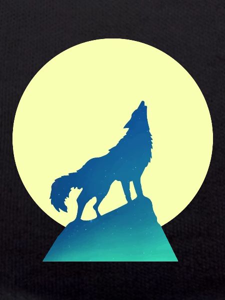 Wolf Moon Silhouette