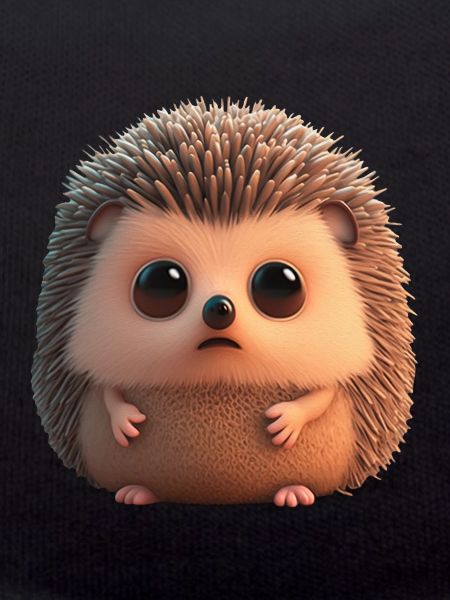 Mignon petit hérisson chibi