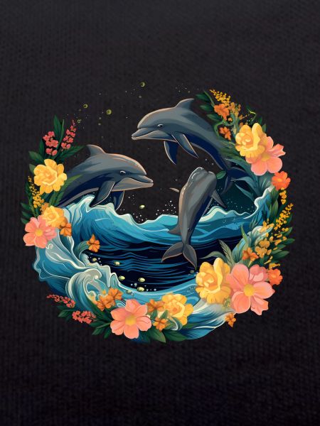 Three Dolphins under Water