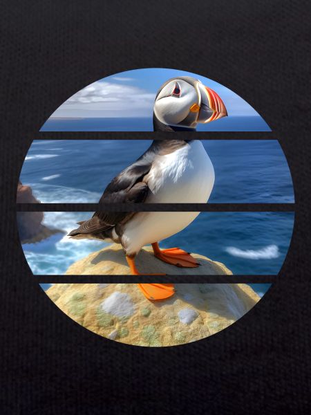 Puffin on a cliff