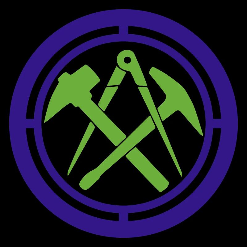 Dachdecker Zunft Logo Wappen | Farben änderbar