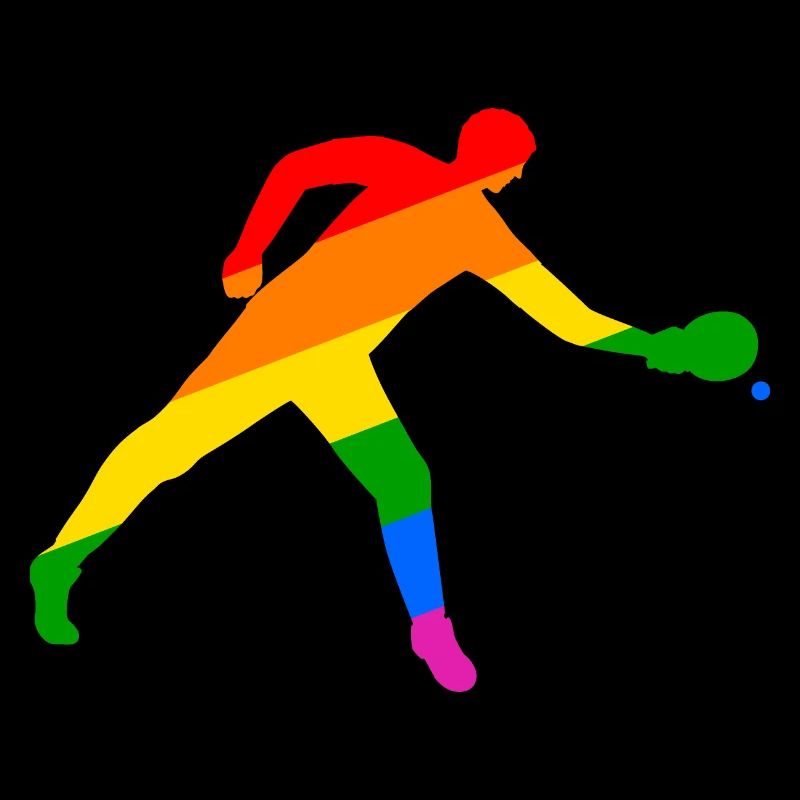 Tennis de table coloré et dynamique