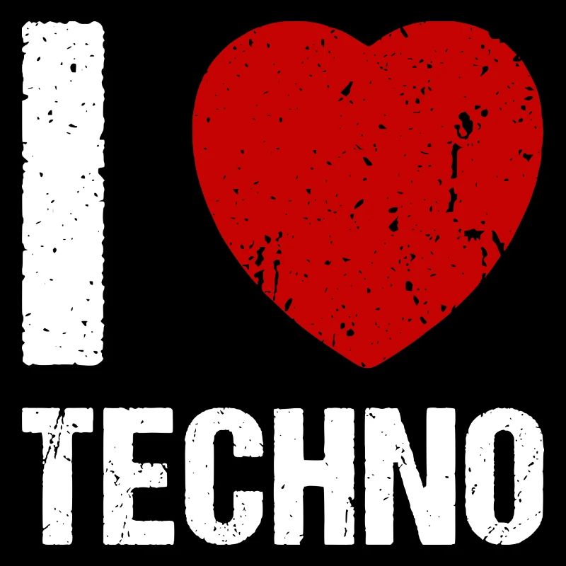 J’adore Techno Heart Techno House Rave Music
