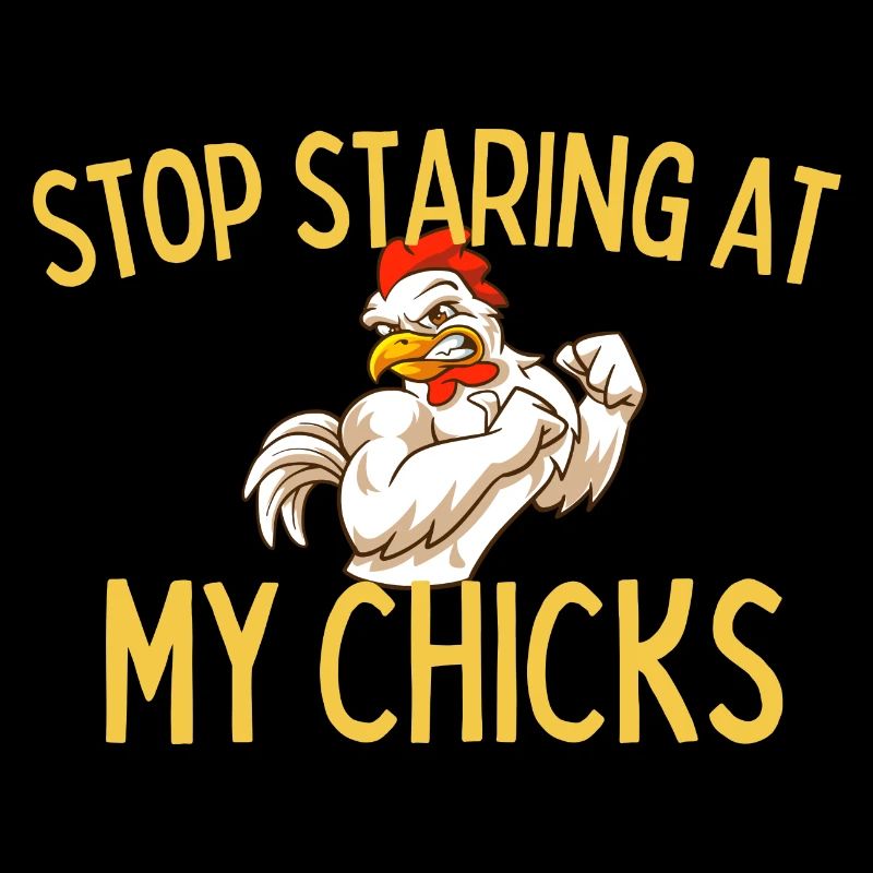Arrêtez de regarder mes poussins garçon fermier