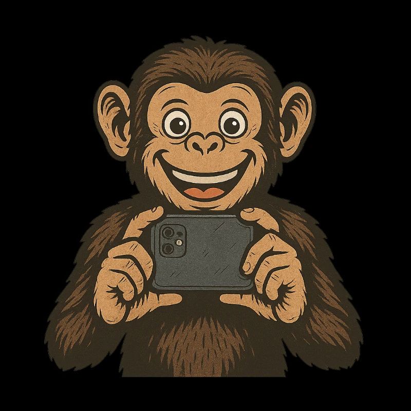Affe mit Smartphone