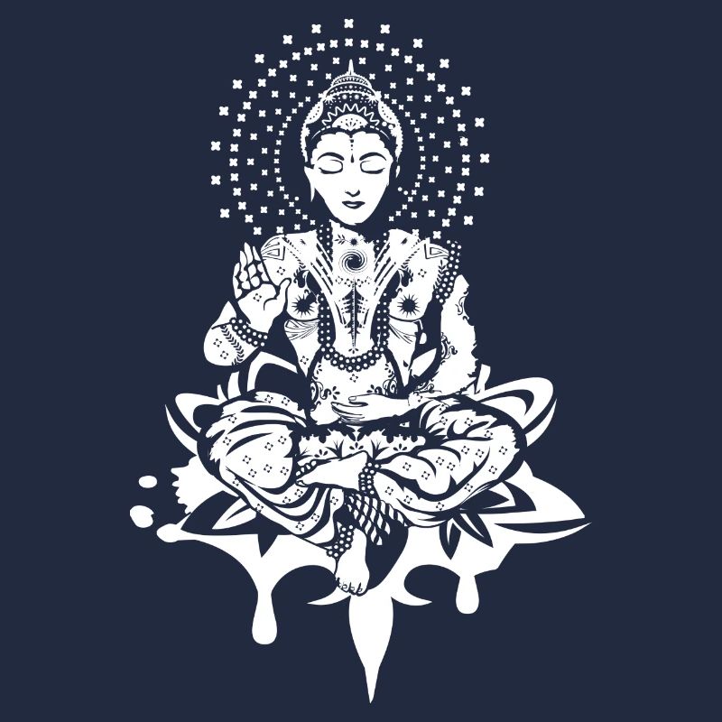 Bouddha dans la position du lotus -blanc-
