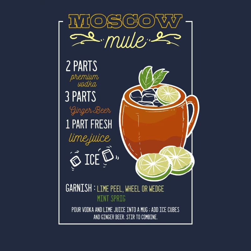 Moscow Mule Cocktail Bar Drinks Barkeeper