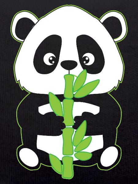 Panda with bamboo