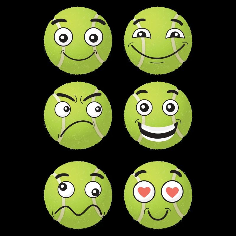 Tennis Comic Visages