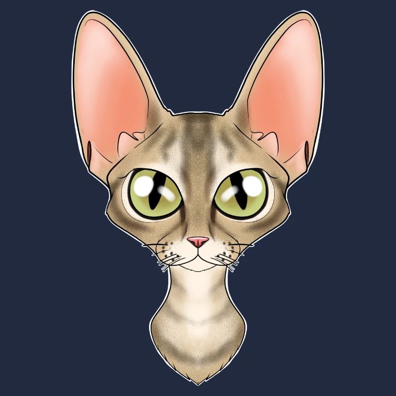 Cat Lover I Cat Face I Devon Rex Cat