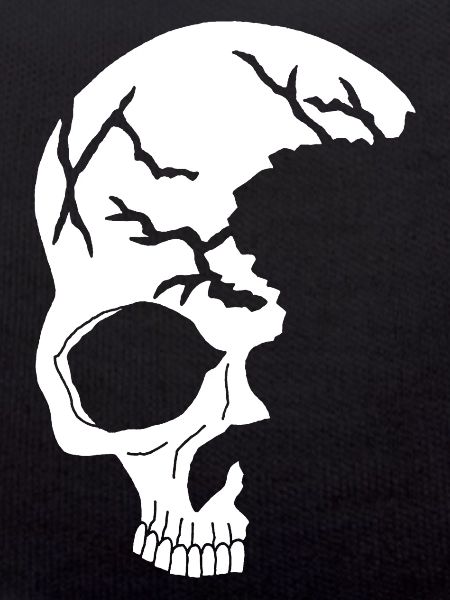 white half skull