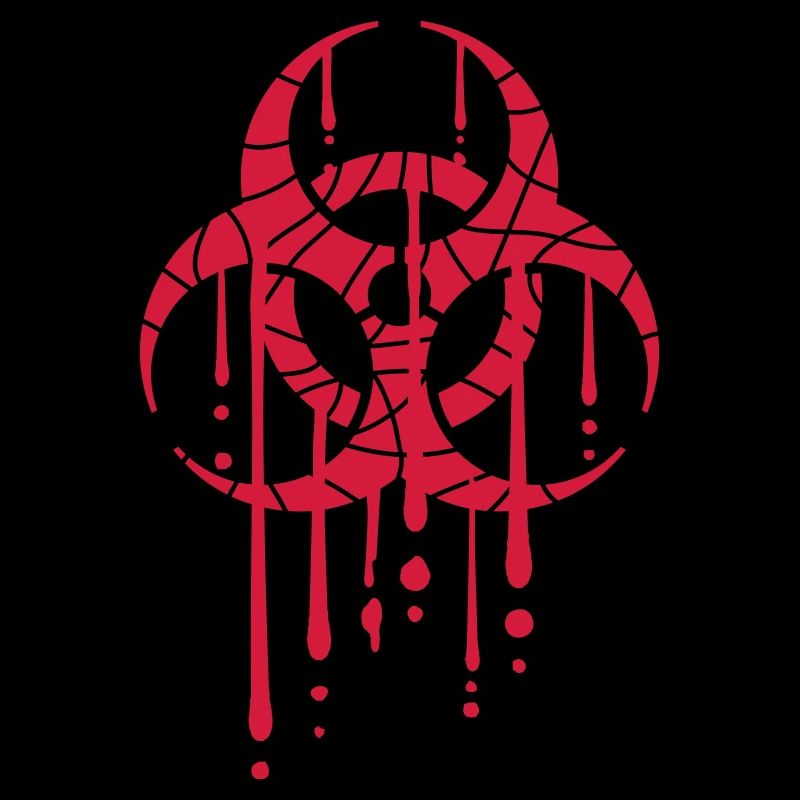 Blood Drops Biohazard Symbol