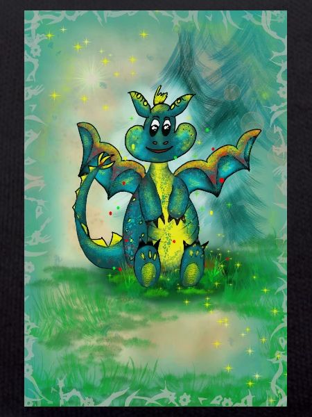 Drache mit Hintergrund
