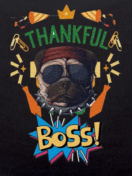 A cool pug dog.