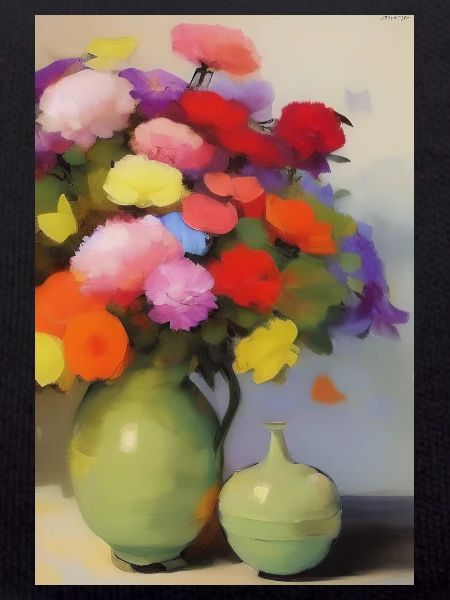 Fleurs et papillon