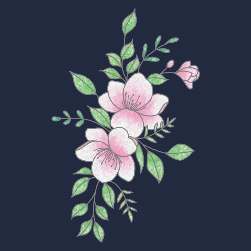 Fleur rose blanche