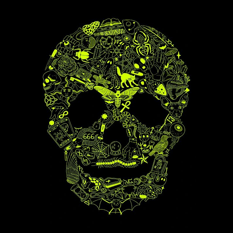 Gothic Skull Goth Style Dark Heavy Metal WGT
