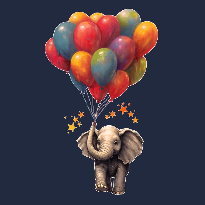 Elefant mit Luftballons
