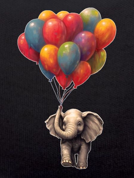 Elephant with balloon
