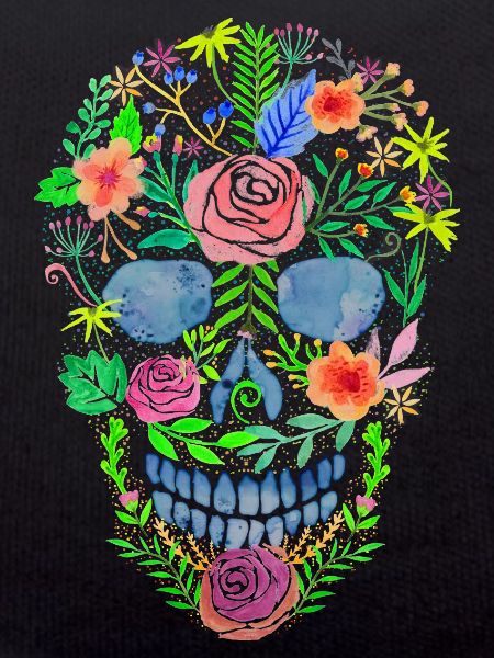 Flower skull