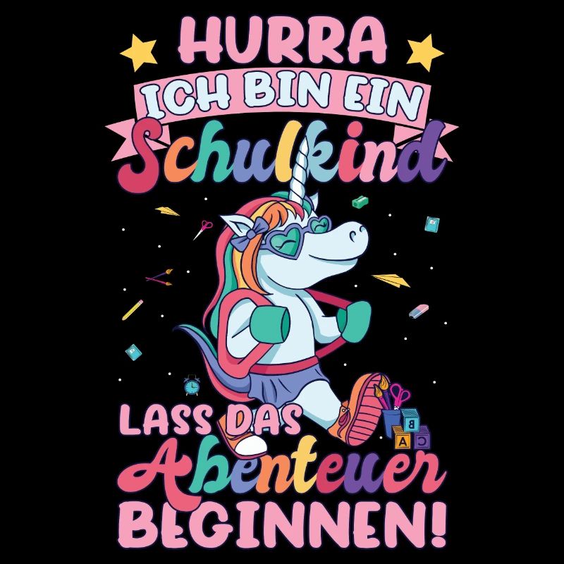 Ich bin ein Schulkind Einhorn
