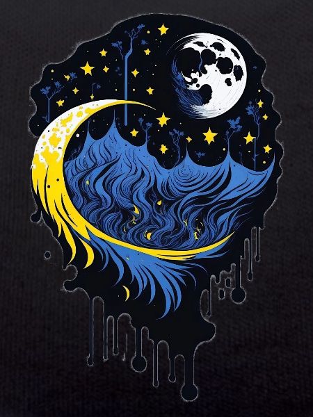 Lune et étoiles