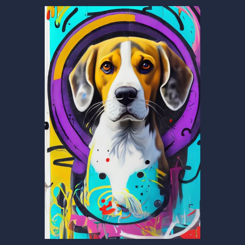 Impression pop art moderne | coloré | Chien Beagle