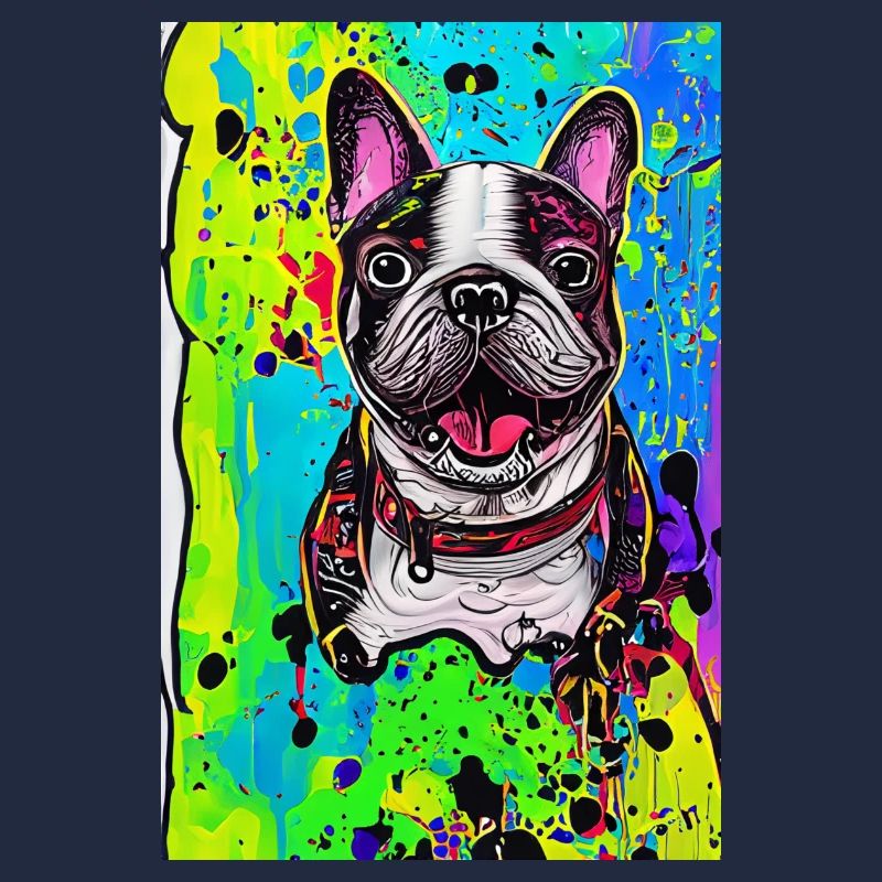 Impression pop art moderne | coloré | Bouledogue français