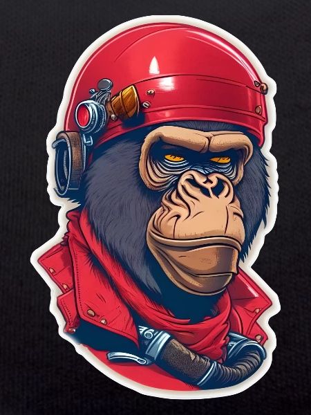 gorille motard singe