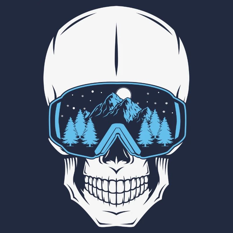 Schädel mit Skibrille