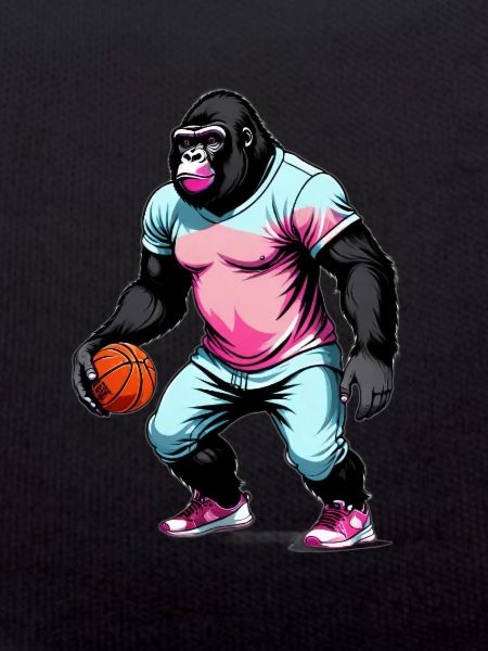 Gorilla Plays Basketball