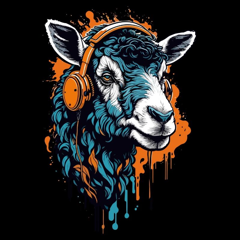 Mouton avec casque