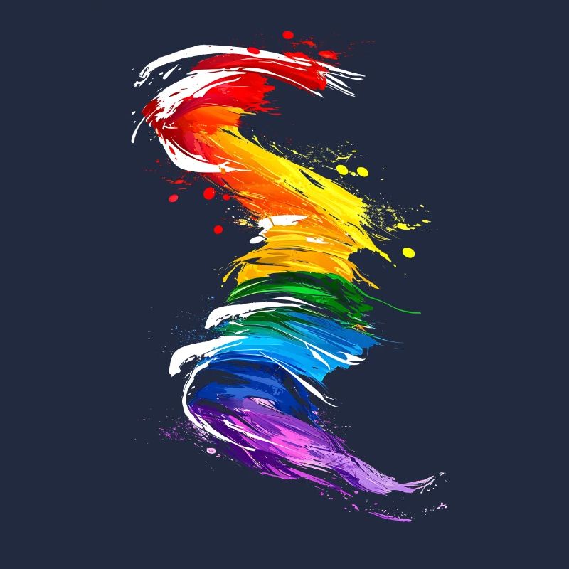 Abstraktes Regenbogen Pride Tornado Design - Lebendig