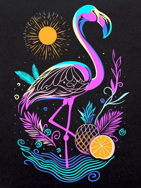 Flamingo Ananas Früchte